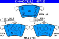 ATE 607123 Brake pad set 13.0460-7123.2 - Brake Pads