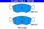 ATE 607126 Brake pad set 13.0460-7126.2 - Brake Pads