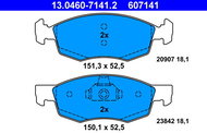 ATE 607141 Brake pad set 13.0460-7141.2 - Brake Pads