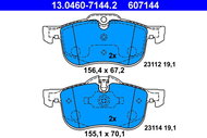 ATE 607144 Brake pad set 13.0460-7144.2 - Brake Pads