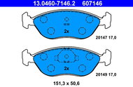 ATE 607146 Brake pad set 13.0460-7146.2 - Brake Pads