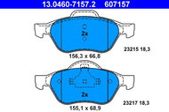 ATE 607157 Brake pad set 13.0460-7157.2 - Brake Pads