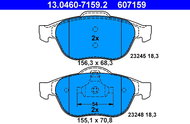 ATE 607159 Brake pad set 13.0460-7159.2 - Brake Pads