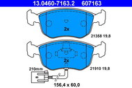 ATE 607163 Brake pad set 13.0460-7163.2 - Brake Pads
