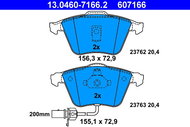 ATE 607166 Brake pad set 13.0460-7166.2 - Brake Pads