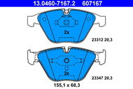 ATE 607167 Brake pad set 13.0460-7167.2 - Brake Pads