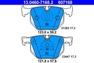 ATE 607168 Brake pad set 13.0460-7168.2 - Brake Pads