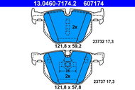 ATE 607174 Brake pad set 13.0460-7174.2 - Brake Pads