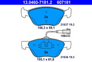 ATE 607181 Brake pad set 13.0460-7181.2 - Brake Pads