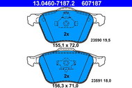 ATE 607187 Brake pad set 13.0460-7187.2 - Brake Pads