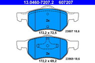 ATE 607207 Brake pad set 13.0460-7207.2 - Brake Pads