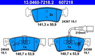 ATE 607218 Brake pad set 13.0460-7218.2 - Brake Pads