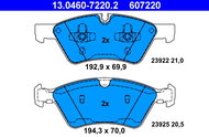ATE 607220 Brake pad set 13.0460-7220.2 - Brake Pads
