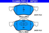 ATE 607221 Brake pad set 13.0460-7221.2 - Brake Pads