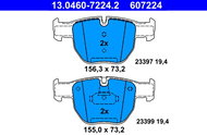 ATE 607224 Brake pad set 13.0460-7224.2 - Brake Pads