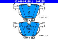 ATE 607225 Brake pad set 13.0460-7225.2 - Brake Pads
