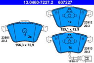 ATE 607227 Brake pad set 13.0460-7227.2 - Brake Pads