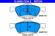 ATE 607234 Brake pad set 13.0460-7234.2 - Brake Pads