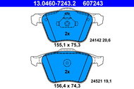 ATE 607243 Brake pad set 13.0460-7243.2 - Brake Pads