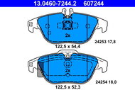ATE 607244 Brake pad set 13.0460-7244.2 - Brake Pads