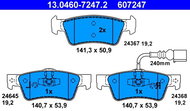 ATE Brake pad set 13.0460-7247.2 - Brake Pads