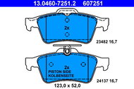 ATE 607251 Brake pad set 13.0460-7251.2 - Brake Pads