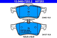 ATE 607253 Brake pad set 13.0460-7253.2 - Brake Pads