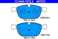 ATE 607272 Brake pad set 13.0460-7272.2 - Brake Pads