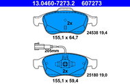 ATE 607273 Brake pad set 13.0460-7273.2 - Brake Pads