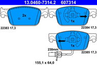 ATE 607314 Brake pad set 13.0460-7314.2 - Brake Pads