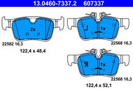 ATE 607337 Brake pad set 13.0460-7337.2 - Brake Pads