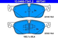 ATE 607341 Brake pad set 13.0460-7341.2 - Brake Pads