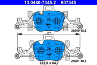 ATE Brake pad set 13.0460-7345.2 - Brake Pads