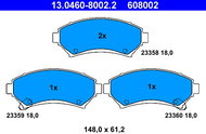 ATE 608002 Brake pad set 13.0460-8002.2 - Brake Pads
