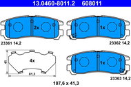 ATE 608011 Brake pad set 13.0460-8011.2 - Brake Pads
