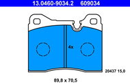 ATE 609034 Brake pad set 13.0460-9034.2 - Brake Pads