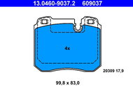 ATE 609037 Brake pad set 13.0460-9037.2 - Brake Pads