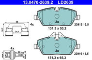 ATE Brake pads 13.0470-2639.2 - Brake Pads
