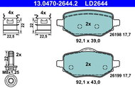 ATE Brake pads 13.0470-2644.2 - Brake Pads