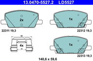 ATE Brake pad set 13.0470-5527.2 - Brake Pads