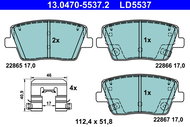 ATE Brake pads 13.0470-5537.2 - Brake Pads
