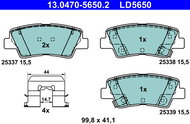 ATE Brake pad set 13.0470-5650.2 - Brake Pads