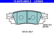 ATE Brake pad set 13.0470-5693.2 - Brake Pads