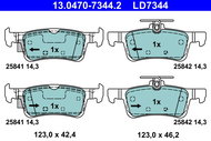 ATE Brake pads 13.0470-7344.2 - Brake Pads