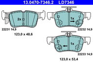 ATE Brake pad set 13.0470-7346.2 - Brake Pads