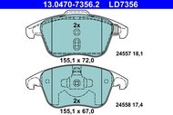 ATE Brake pads 13.0470-7356.2 - Brake Pads