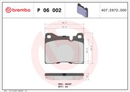 BREMBO Brake pad set P 06 002 - Brake Pads