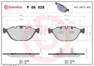BREMBO Sada brzdových destiček P 06 028 - Brzdové destičky