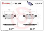 BREMBO Brake pad set P 06 035X - Brake Pads