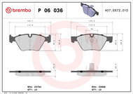 BREMBO Sada brzdových destiček P 06 036X - Brzdové destičky